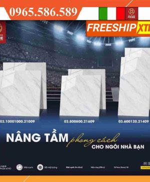 Gạch 80x80 Prime 21609 màu trắng xám marbal