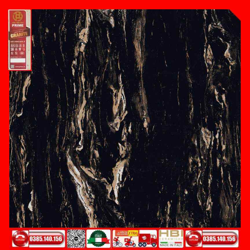 Gach 60x60 Prime 03.600600.29E49 Marbal đen ốp cột