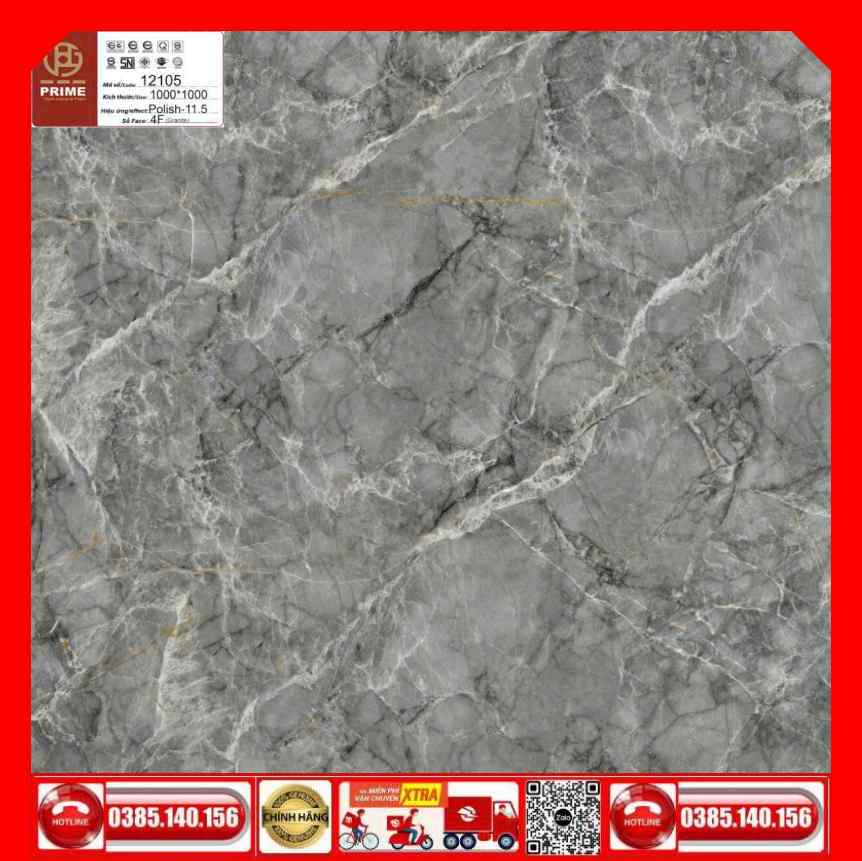Gạch 100x100 Prime 03.100100.12105 vân đá Marbal xám
